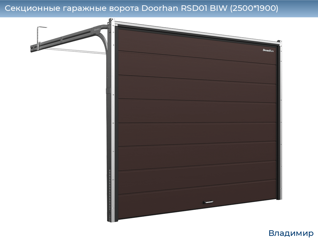 Секционные гаражные ворота Doorhan RSD01 BIW (2500*1900), vladimir.doorhan.ru
