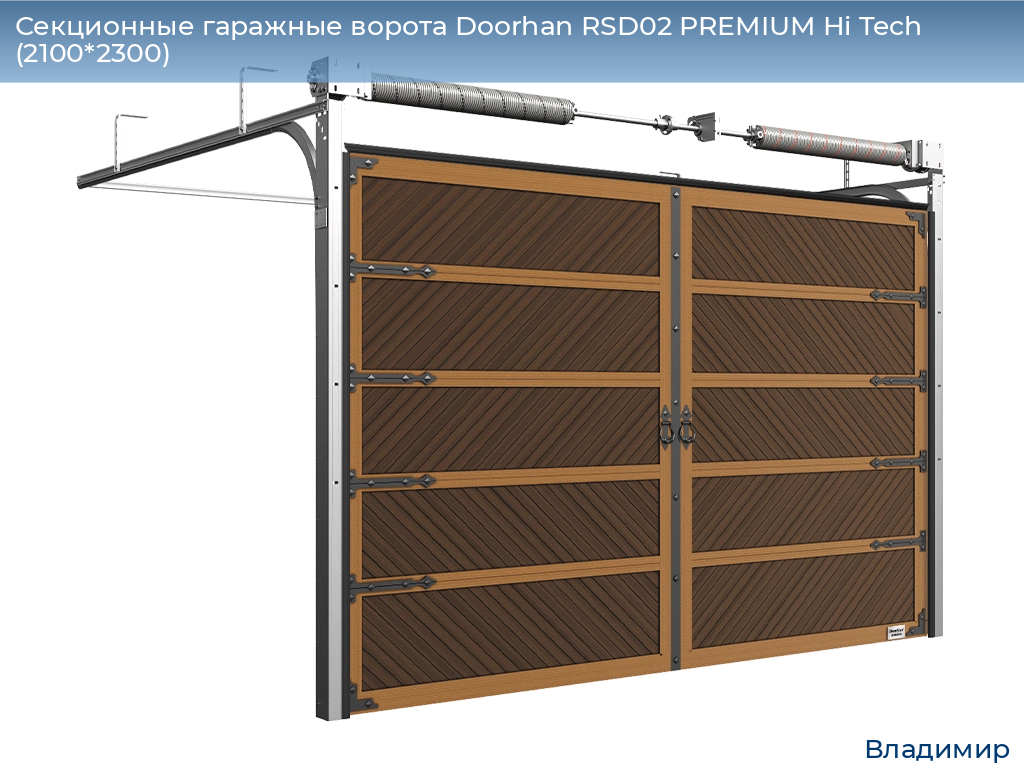 Секционные гаражные ворота Doorhan RSD02 PREMIUM Hi Tech (2100*2300), vladimir.doorhan.ru